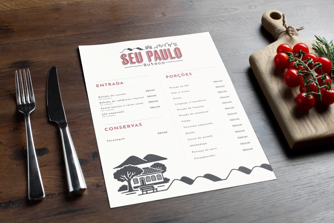Cardápio de Comidas & Bebidas do Seu Paulo Buteco